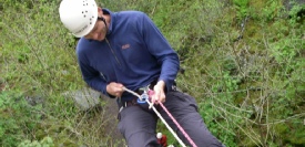 Being in control in your abseil requires balance and confidence.
